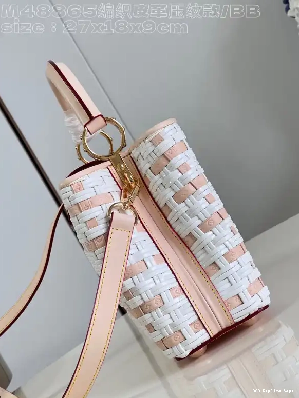 Aaa replica bags BB-27*18*9CM VUITTON LOUIS CAPUCINES 0704